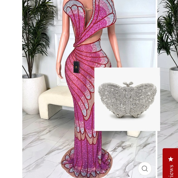 Glamorous Strapless Pink and Red Dress - Picture 3 of 3